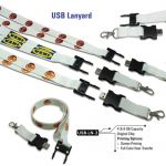 USB Lanyard 2 cm White Color with Hook 8GB